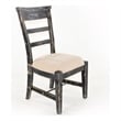 Marina Black Sand Arm Chair with Cushion Seat (Set of 2)