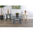 Sunny Designs Marina Farmhouse Mahogany Wood Coffee Table in Ocean Blue