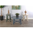 Sunny Designs Marina Farmhouse Mahogany Wood Coffee Table in Ocean Blue