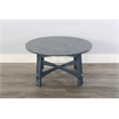 Sunny Designs Marina Farmhouse Mahogany Wood Coffee Table in Ocean Blue