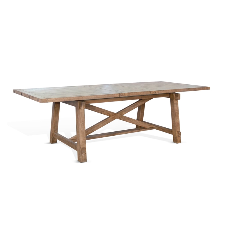 Sunny Designs Vivian Modern Mahogany Dining Tables in Desert Rock/Light Brown