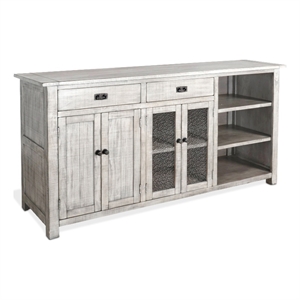 Sunny Designs Alpine 42&quot Traditional Mahogany Wood Buffets in Alpine Gray