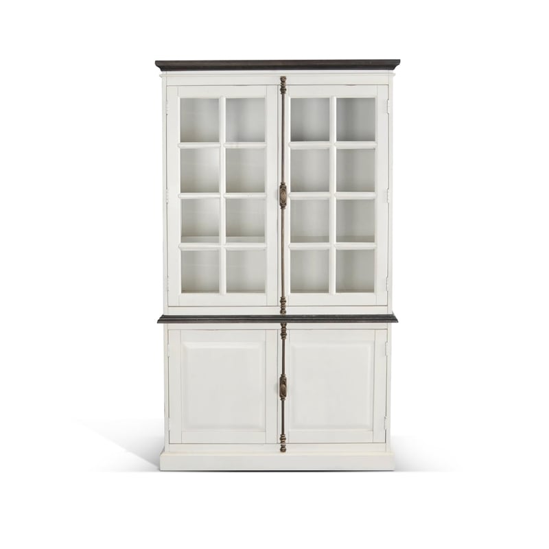 Sunny Designs Carriage House Mahogany Solids and Veneers Buffet in White