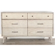 Sunny Designs American Modern Solid Wood 6-Drawers Bedroom Dresser in Gray
