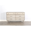 Sunny Designs American Modern Solid Wood 6-Drawers Bedroom Dresser in Gray