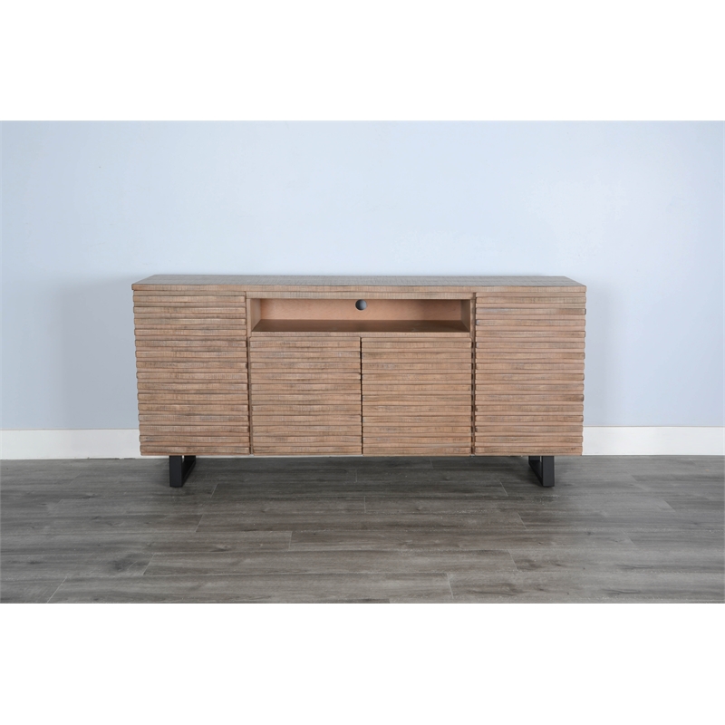 Sunny Designs Vivian Modern Mahogany Media Console Server in Light Brown