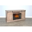 Sunny Designs Vivian Mahogany TV Console with Fireplace Option in Light Brown