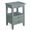 Sunny Designs Marina Sea Grass Solid Wood and Veneers Side Table