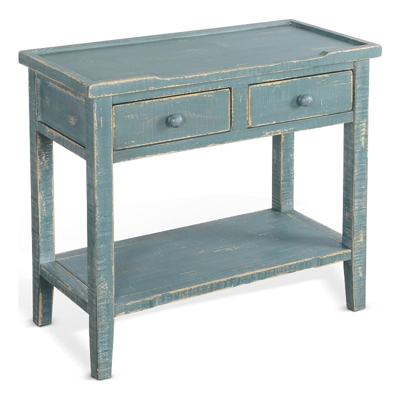 Sunny Designs Marina Sea Grass Wood Side Table