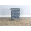 Sunny Designs Marina Ocean Blue Wood End Table