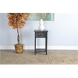 Sunny Designs Marina Wood Black Sand Side Table with Drawer