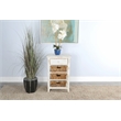 Sunny Designs Marina White Sand Storage Table