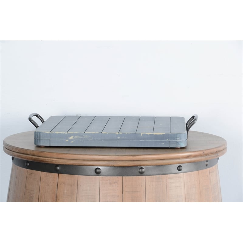 Sunny Designs Marina Ocean Blue Ottoman Tray