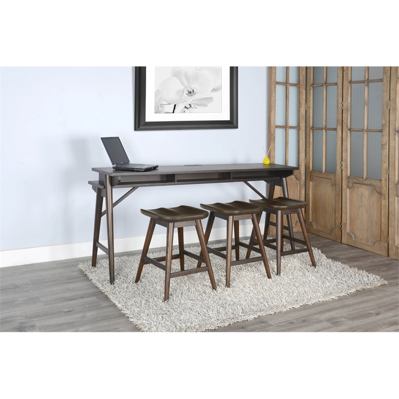 Sunny Designs Coffee Bean Console Table with USB Power Pack