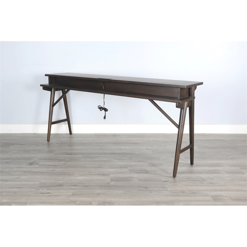 Sunny Designs Coffee Bean Console Table with USB Power Pack