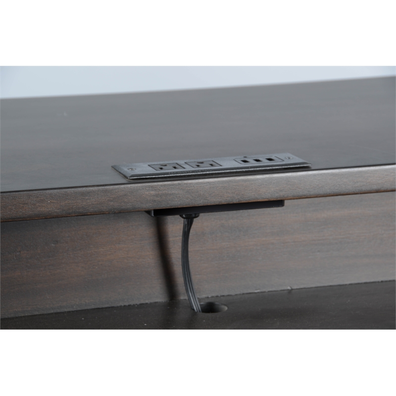 Sunny Designs Coffee Bean Console Table with USB Power Pack
