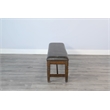 Sunny Designs Homestead Tobacco Leaf Dining Bench with Cushion