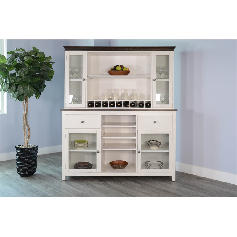 Sunny Designs Carriage House Buffet and Back Bar Cabinet