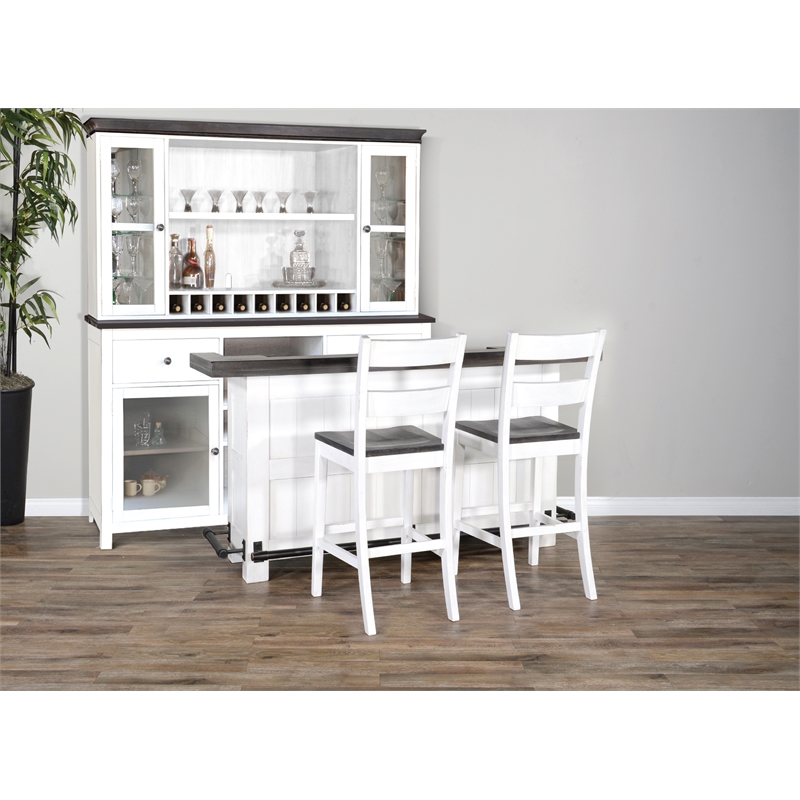 Sunny Designs Carriage House Buffet and Back Bar Cabinet