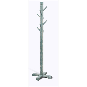 Sunny Designs Traditional Solid Wood Hat Rack with 8-Prong Hooks in Green