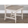 Sunny Designs Caneback Grey Wood Seat Dining Chair