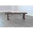 Sunny Designs Tobacco Leaf Wood Dining Bench with Turnbuckles