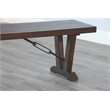 Sunny Designs Tobacco Leaf Wood Dining Bench with Turnbuckles