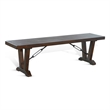 Sunny Designs Tobacco Leaf Wood Dining Bench with Turnbuckles