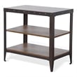Sunny Designs San Diego Metal & Solid Wood Chair Side Table in Brown