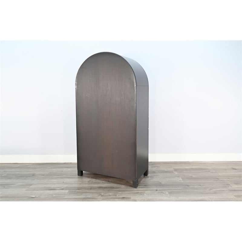 Sunny Designs Arched Wood Wine Bar Cabinet