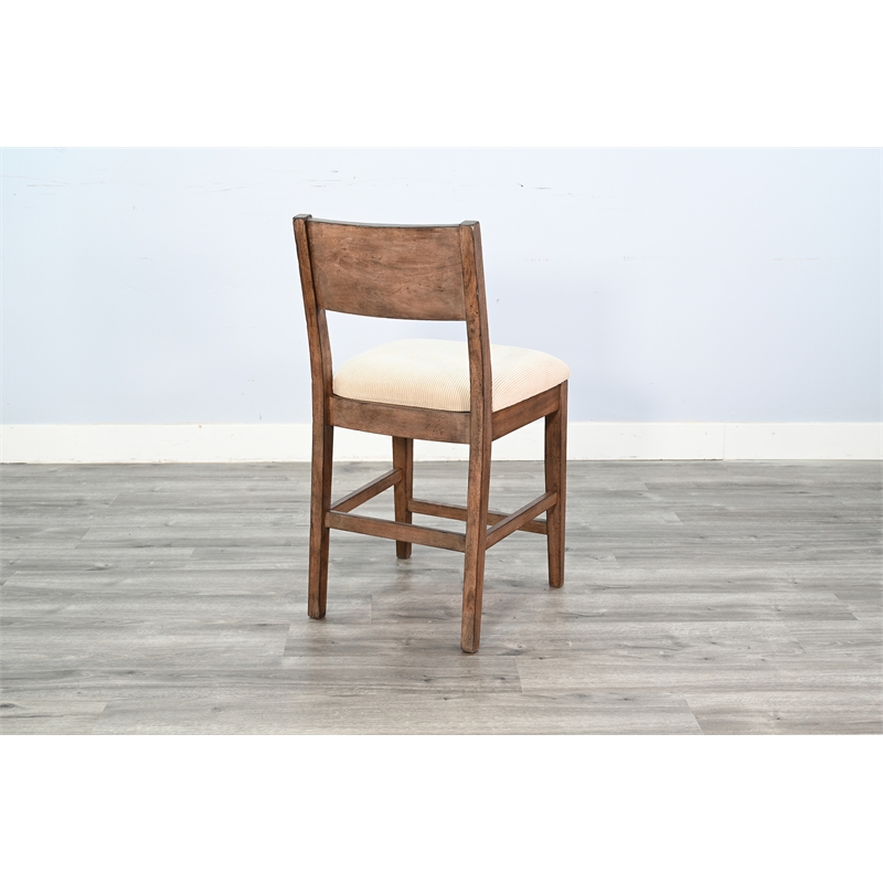 Sunny Designs Gibson Wood Counter Stool with Back (Set of 2)