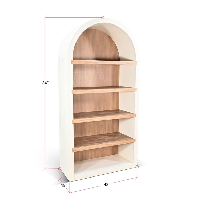 Sunny Designs Logan Arched Wood Bookcase