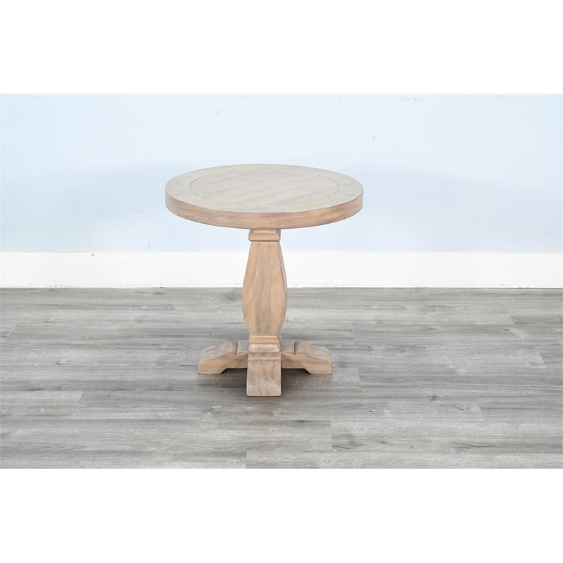 Sunny Designs Wheat Wood Roud Chair Side Table