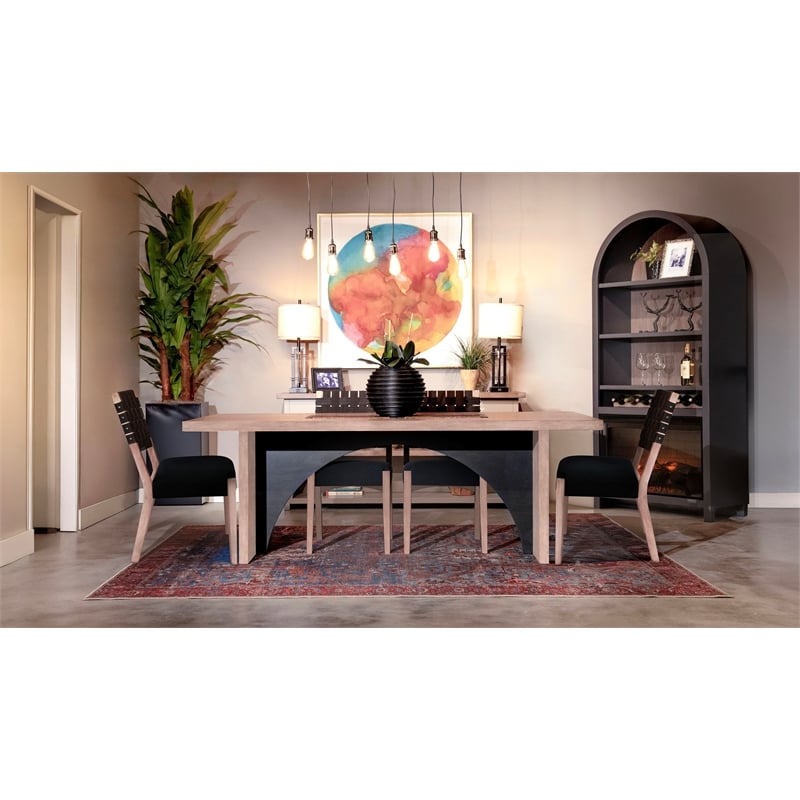 Sunny Designs Rectangular Brown Arch Dining Table