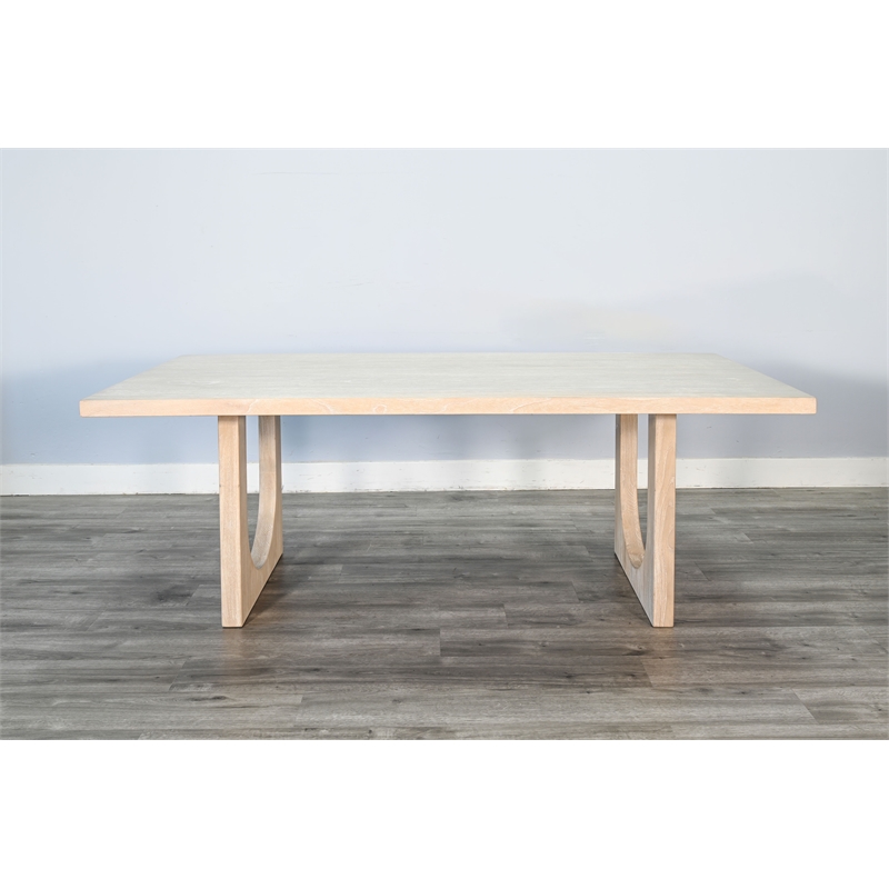 Sunny Designs Liz Arched Leg Off White Dining Table
