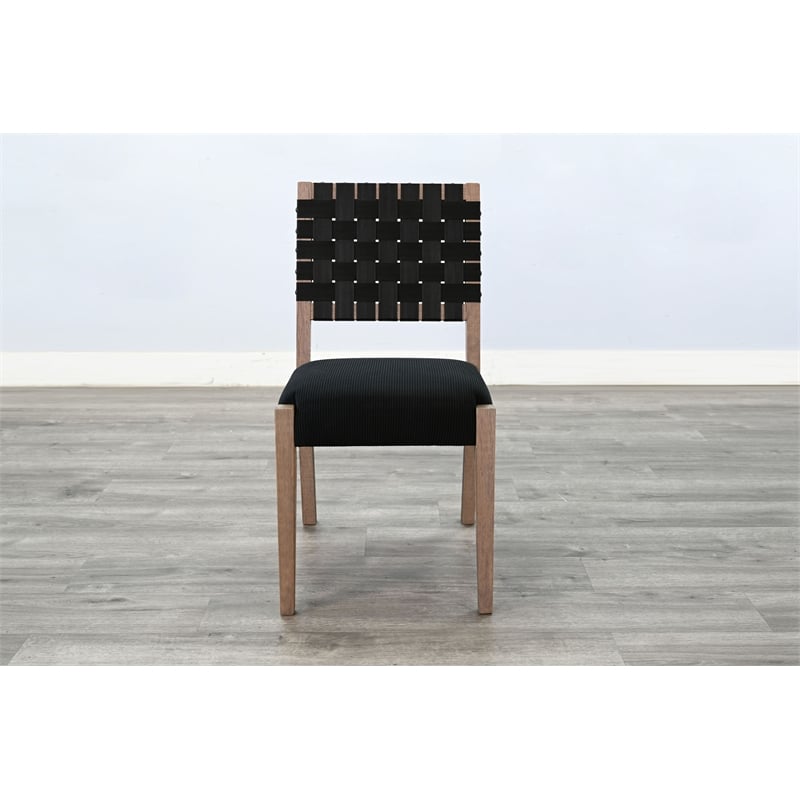 Sunny Designs Modern Woven Back Dining Chair (Set of 2)