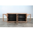 Sunny Designs Elena Modern Wood Display Cabinet with Arched Glass Doors