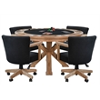 Sunny Designs 5-Piece Reversible Game and Dining Poker Table Set