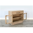 Sunny Designs Mia 2 Door Natural Glass Cabinet