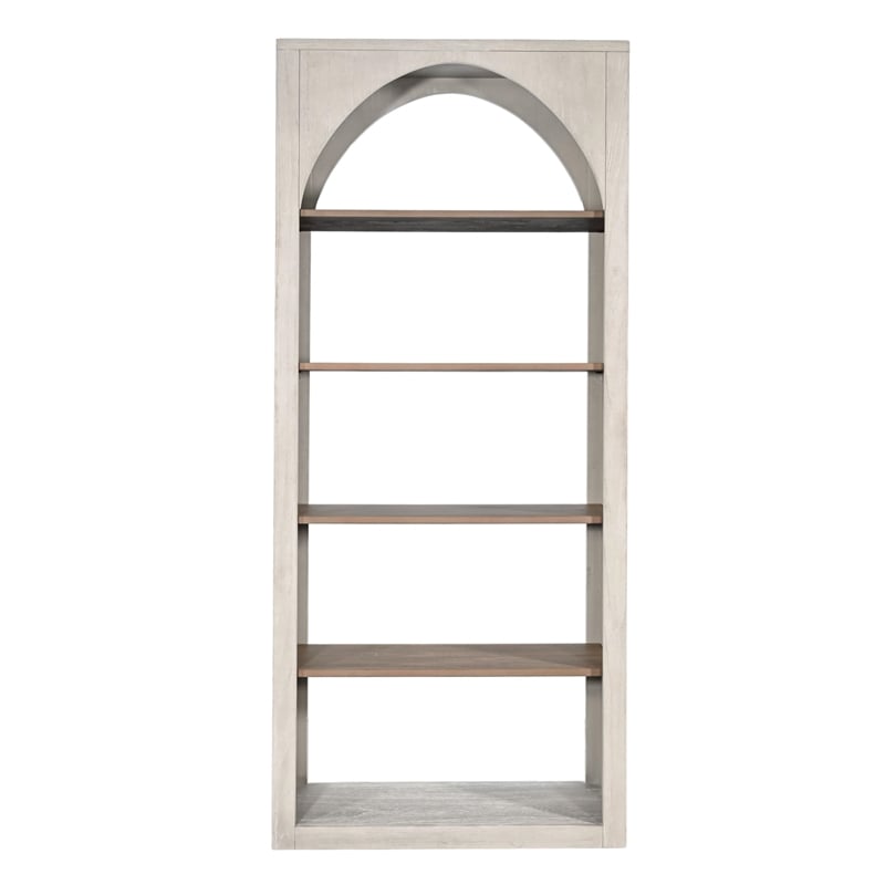 Sunny Designs Tall Arched Wood Bookshelf with Open Shelving