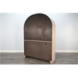 Sunny Designs Arched Wood Bar Hutch with Glass Storage