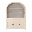 Sunny Designs Arched Wood Bar Hutch with Glass Storage