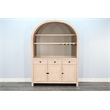 Sunny Designs Arched Wood Bar Hutch with Glass Storage