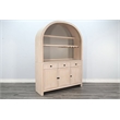 Sunny Designs Arched Wood Bar Hutch with Glass Storage