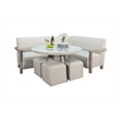 Sunny Designs 5-Piece Corner Dining Nook Set with Light Wood Table