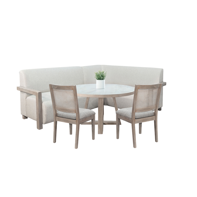 Sunny Designs 4-Piece Upholstered Dining Set with Round Table