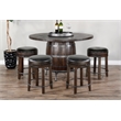 Sunny Designs Round Pub Table with Wine Barrel Set