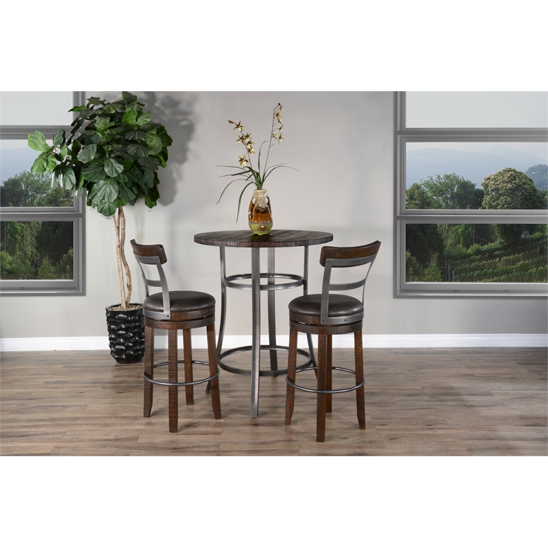 Sunny Designs Solid Wood/Metal Frame 5-Piece Pub Set