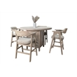 Sunny Designs Round Dining Set with Built-in Storage Cabinet and Drawers