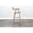 Sunny Designs Wren Wood & Upholstered Seat Bar Stool in Natural/Black (Set of 2)